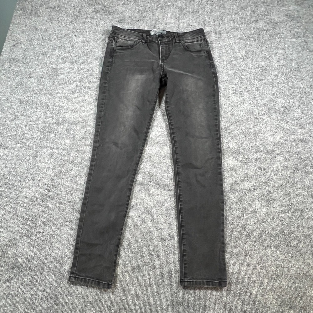Wit & Wisdom Skinny Jeans Womens 2 Black Faded Denim Cotton Slim Fit Low Rise